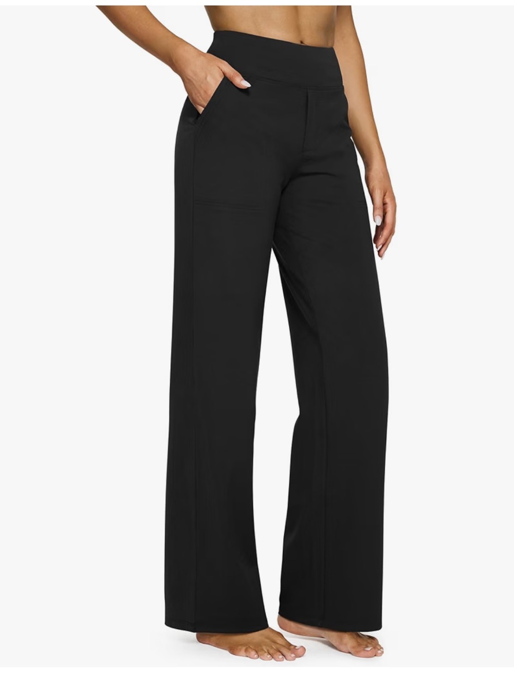 G4Free Yoga Pants for Women Wide Leg Pants with Pockets High Waisted SZ L 12/14